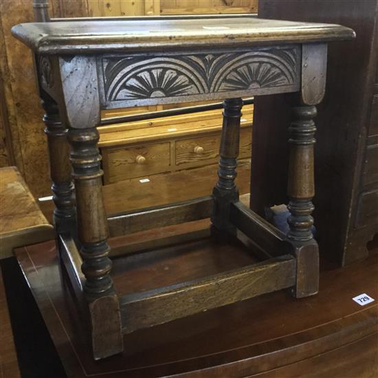 Oak coffin stool